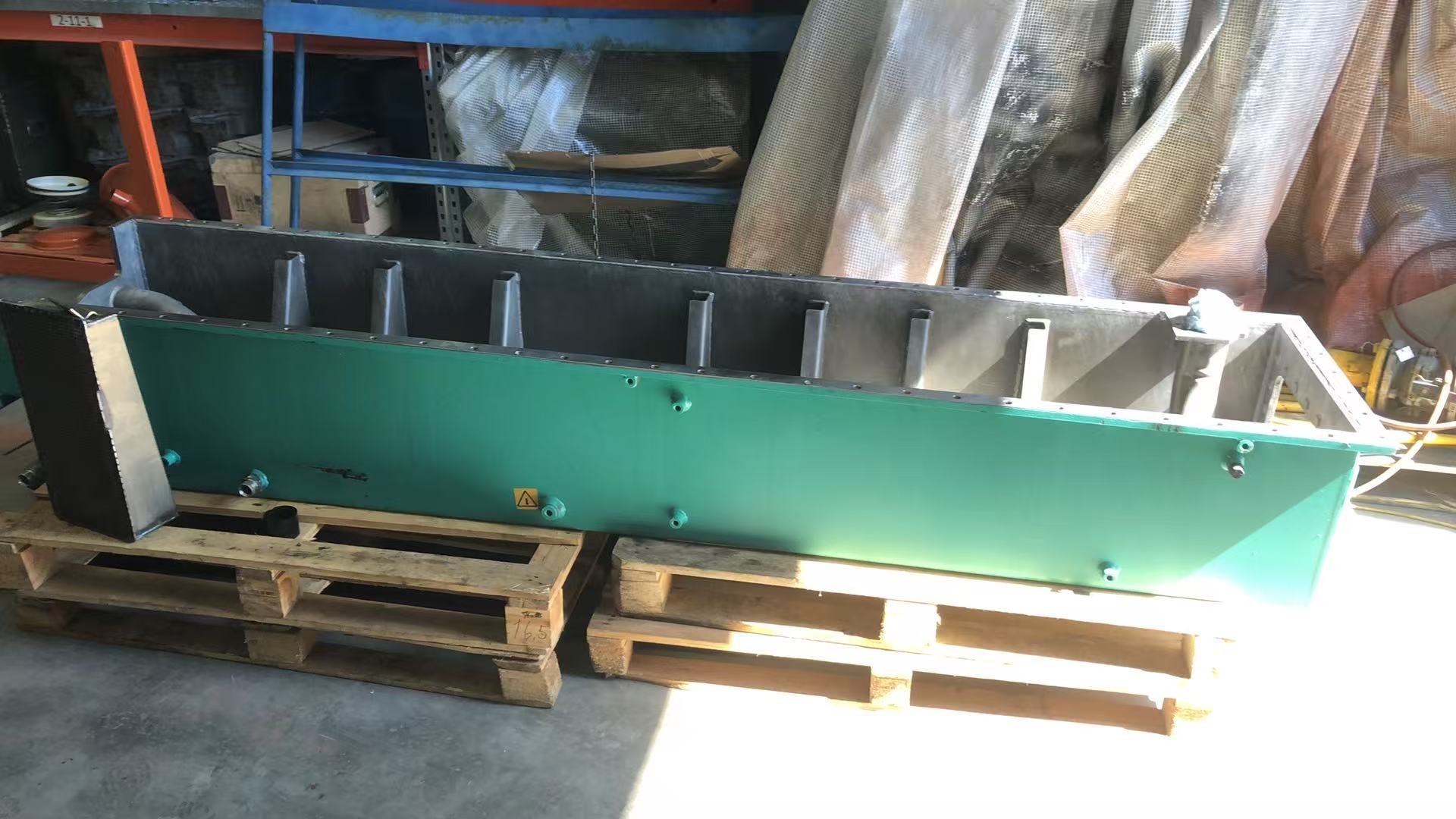 Engine housing structural components prepared for SZGH welding robot + positioner + linear track system.jpg